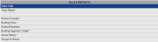 Sales Reports section of the Sales and Catering Menu with Sales Calls Report command selected